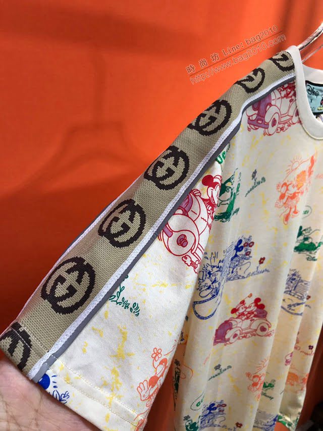 Gucci男短袖 2020新款古奇反光織帶T恤 最高版本  tzy2478